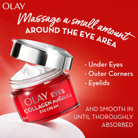 olay eye cream | Reduces Dark Circle, Wrinkles and Puffiness | With Peptides and Niacinamide | Normal, Oily, Dry & Combination Skin l Paraben & Sulphate free | 15ml (Collagen Peptide 24)