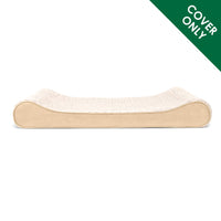 Furhaven Replacement Dog Bed Cover Ultra Plush Faux Fur & Suede Contour Luxe Lounger, Machine Washable - Cream, Jumbo (X-Large) Ultra Plush (Cream) 45.0