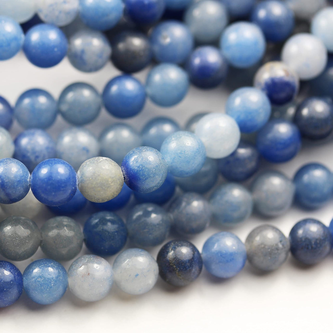 Crystal Beads for Making Jewelry Energy Healing Crystals Jewelry Chakra Crystal Jewerly Beading Supplies Blue Aventurine 6mm 15.5inch About 58-60 Beads