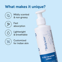 Be Bodywise 0.5% Ceramides Lotion 200ml | For Dull & Dry Skin | Strengthens Skin Barrier, Prevents Dryness & Locks In Moisture | With 3 Essential Ceramides, Hyaluronic Acid & Turmeric Extract