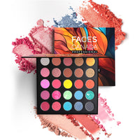 FACES CANADA Professional 25 IN 1 Eyeshadow Palette - Flamboyant, 27.5g | High Shine Shimmer & Intense Velvety Matte Finish | Highly Pigmented | Long Lasting | Smooth Texture | Easily Blendable