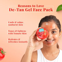 Olivia De Tan Face Pack with Tomato Extracts - 50g | Tan Removal Face Pack for Women | Natural Sun-tan Remover for Glowing Skin | Detan Pack for Women | Mask for Radiance & Brightening