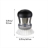 OXO SteeL Soap Dispensing Palm Brush 2-3/4