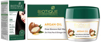 Biotique Bio Herbcolor Conditioning Hair Color, 50g + 110ml - Darkest Brown 3N (Pack of 1) & Biotique Argan Oil Hair Mask from Morocco (Ideal for Frizz -Free and Stronger Hair), 175g