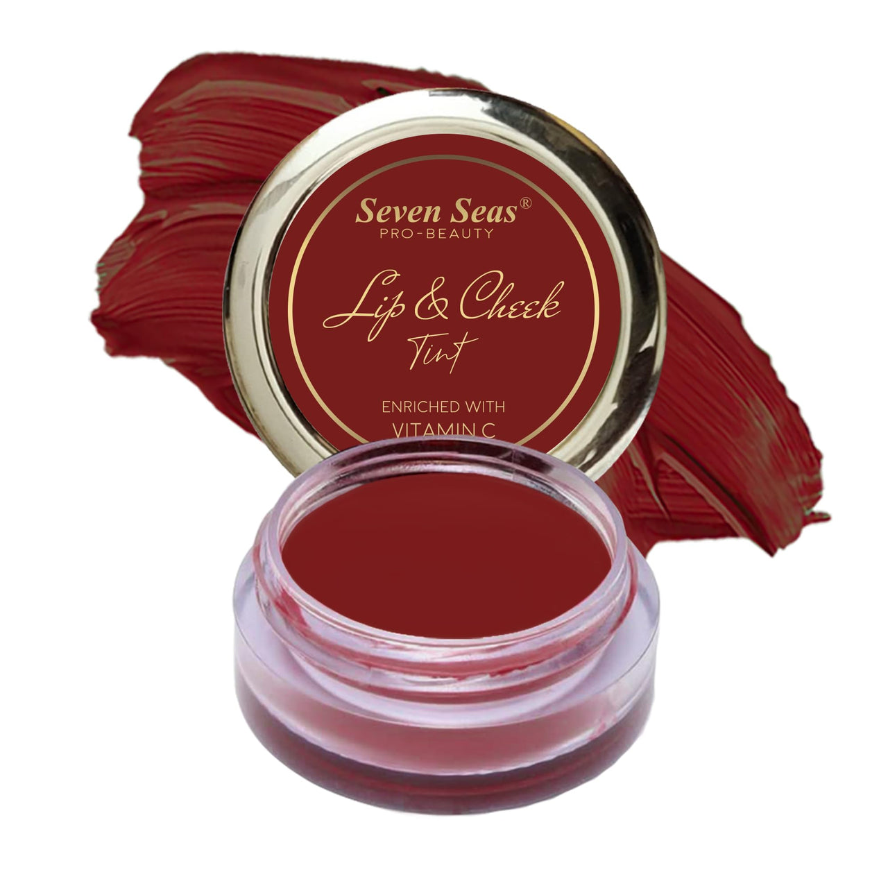 Seven Seas Lips & Cheek Tint Combo Pack of 2 | Matte Natural Blush for Women | Lip Tint with Vitamin E | Nourishing Cheek Tint (Fire Brick)