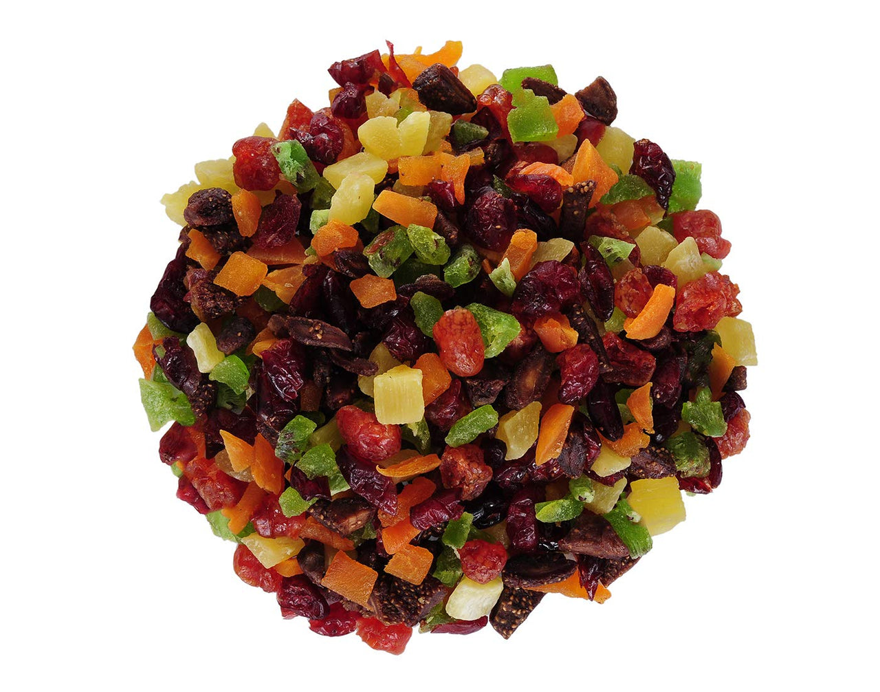 Berries And Nuts Candied Mixed Dried Fruits 200 Grams | Sun Dried Fruits - Pineapple, Apple, Papaya, Mango, Pomelo | Healthy & Tasty | 1 Pack of 200 Grams