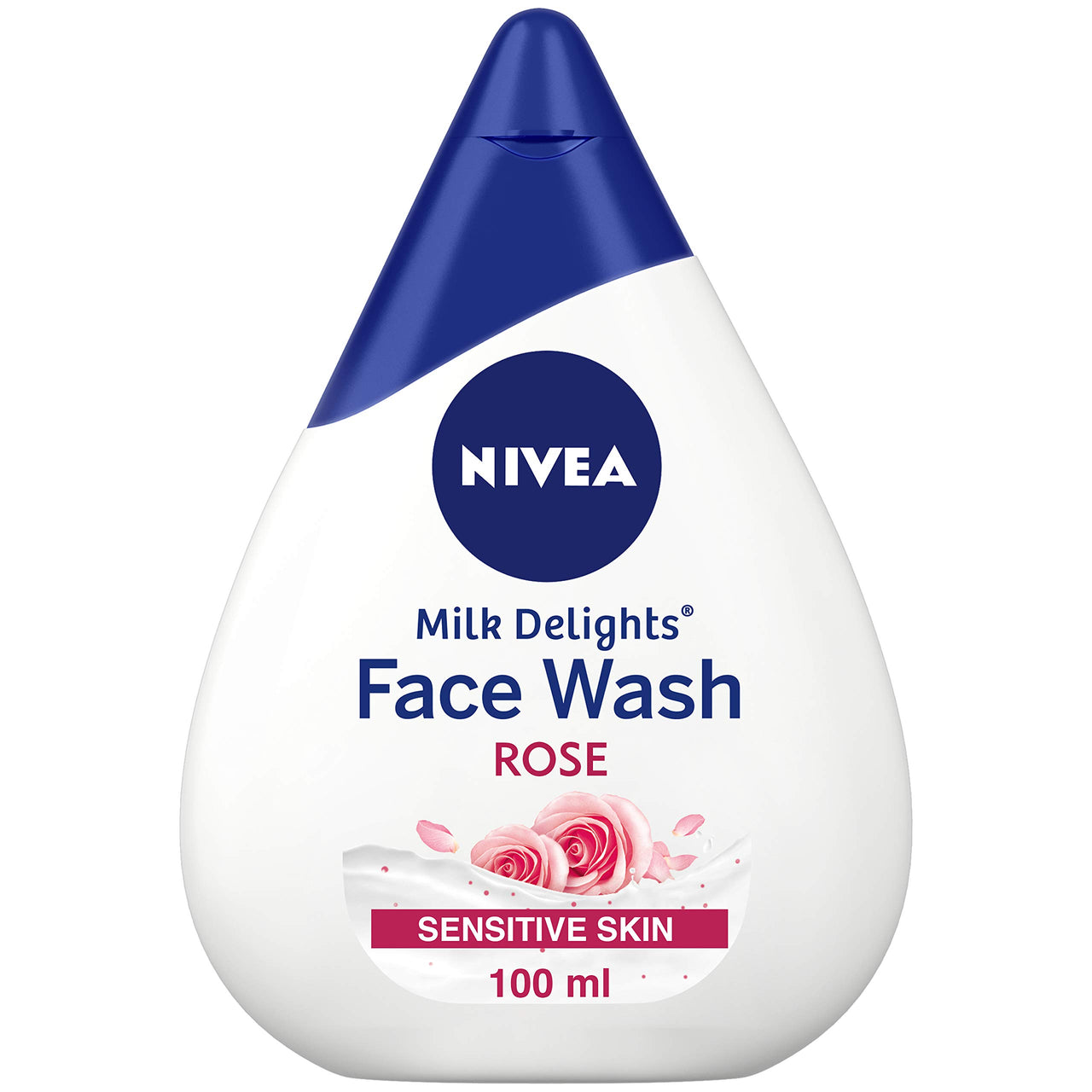 Nivea Women Face Wash for Sensitive Skin, Milk Delights Rose, 100 ml & Shower Gel, Creme Care Body Wash, Women, 250ml