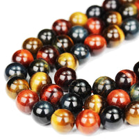 Crystals for Jewelry Making Energy Healing Crystals Jewelry Chakra Crystal Jewerly Beading Supplies 15.5inch About 46-48 Beads Mixed Tiger Eye 8MM