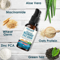 WishCare Advanced 12% Niacinamide Serum for Acne, Acne Marks, Blemishes & Oil Balancing with 2% Zinc, Ceramide Oats, Green Tea - 30ml, Natural (WCNS30)