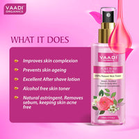 Vaadi Herbals Pvt. Ltd Pack Of 2 Rose Water - 100% Natural & Pure, 250 ml (Pack of 2)