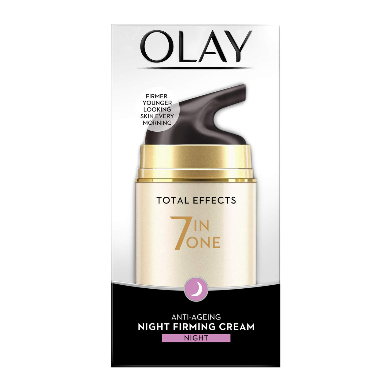 Olay Day Cream Total Effects 7 in 1, Anti-Ageing Gentle Moisturiser, 50g And Olay Night Cream Total Effects 7 in 1, Anti-Ageing Moisturiser, 50g