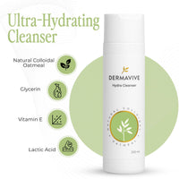 Dermavive Hydra Cleanser - Non-Irritating Facial and Skin Cleanser, | pH Balanced, Softens and Hydrates Sensitive Skin, 250ml