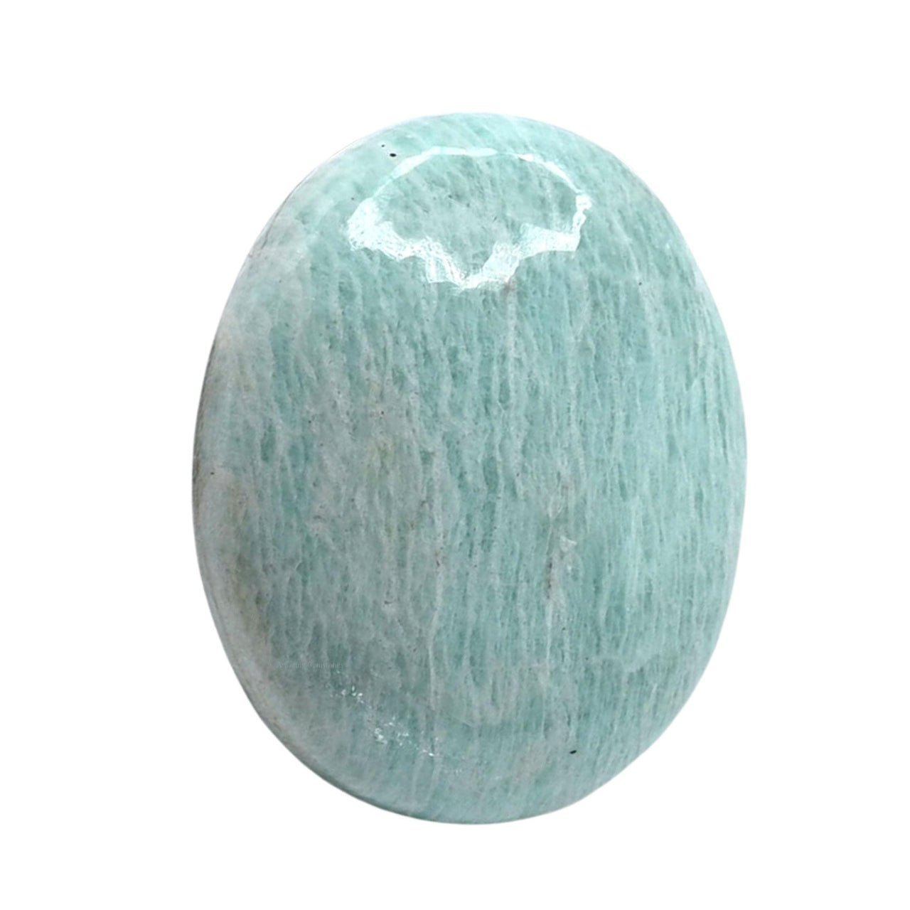 Amazonite Palm Stone - Pocket Massage Worry Stone for Natural Body Chakra Balancing, Reiki Healing and Crystal Grid Amazonite