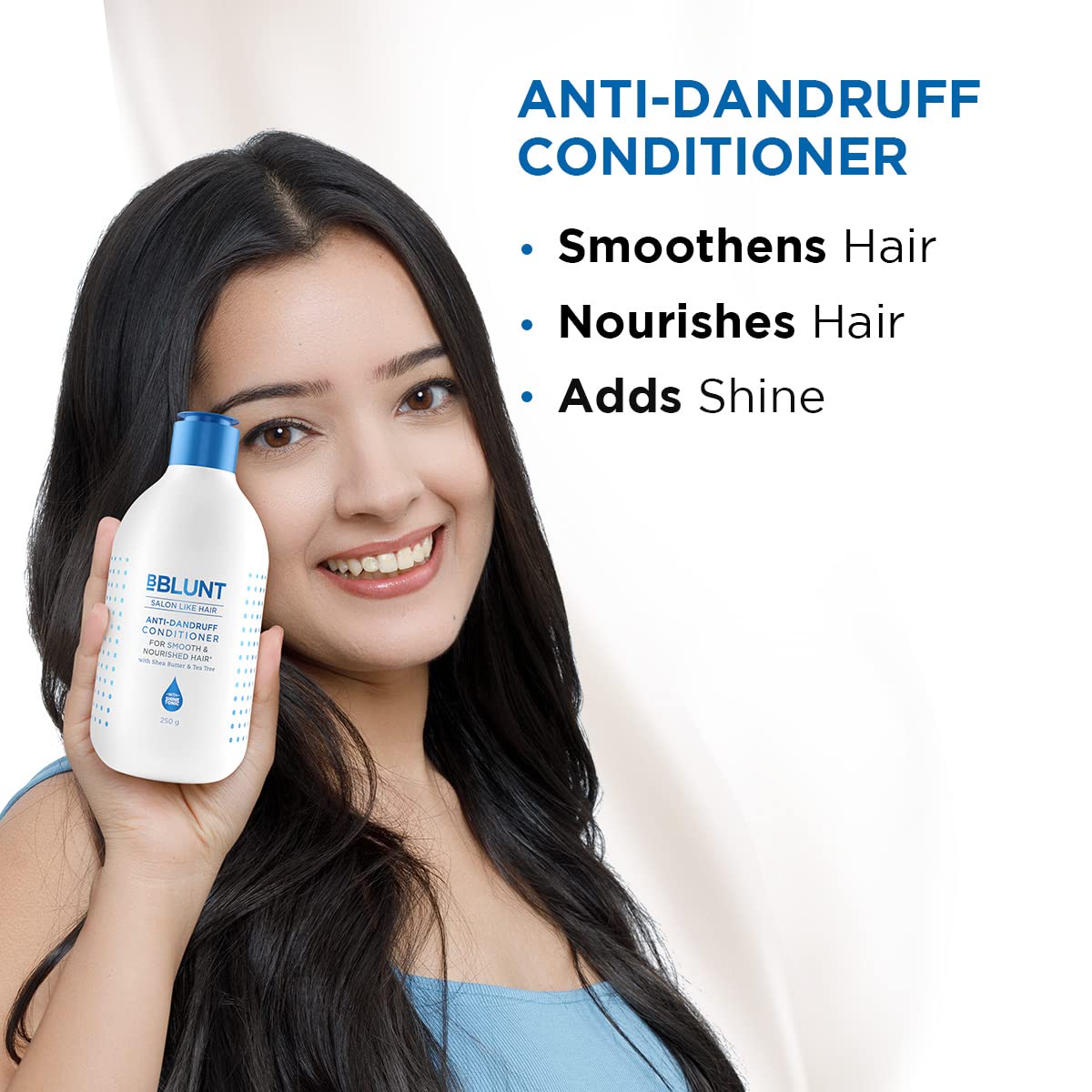 BBLUNT Anti-Dandruff Conditioner with Shea Butter & Tea Tree For Dandruff Control - 250 g