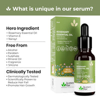Avimee Herbal Rosemary Essential Hair Oil with Vit E & Nansyl | For Hair Growth & Hair Fall Control, Now Make Any Oil Hair Growth Oil | Clinically Approved Efficacy | 15ml