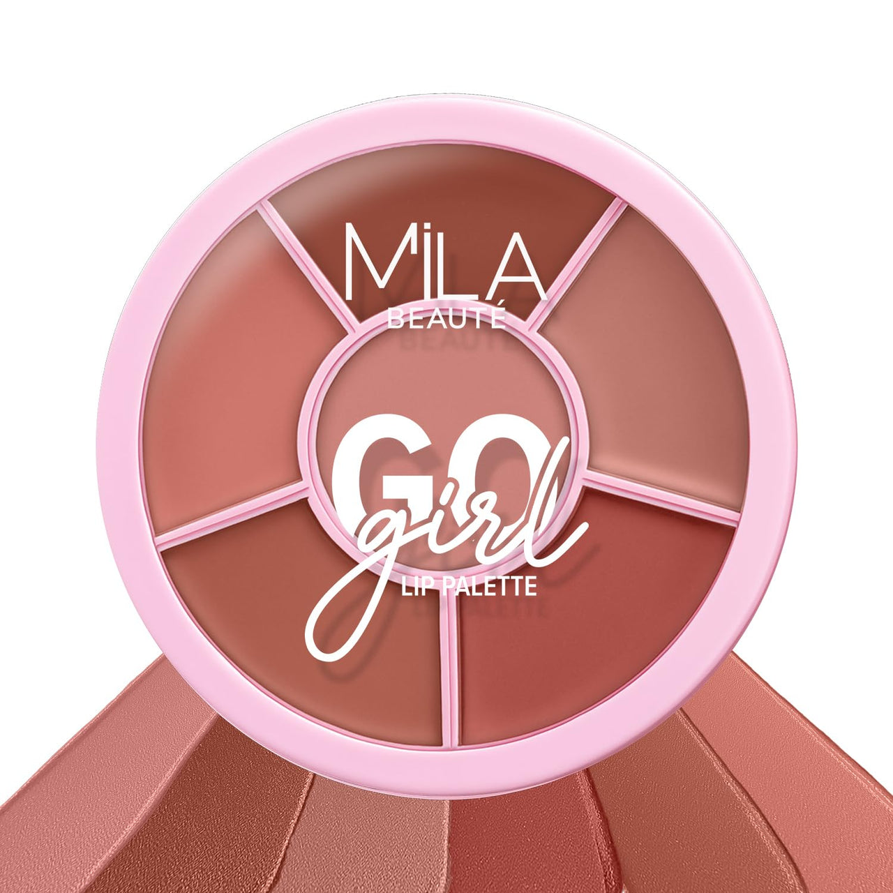 Mila Beaute Go Girl Lip Palette with 6 Pigmented Shades I Creamy Matte Finish I Hydrating Formula of Pomegranate Extract & Hyaluronic Acid I Travel Friendly Lip Palette - SWEARBY NUDES & BROWNS
