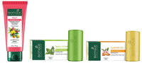 Biotique Fruit Brightening Depigmentation & Tan Removal Face Pack For All Skin, 100ml & Biotique Basil And Parsley Revitalizing Body Soap, 150g & Biotique Almond Oil Nourishing Body Soap, 150g