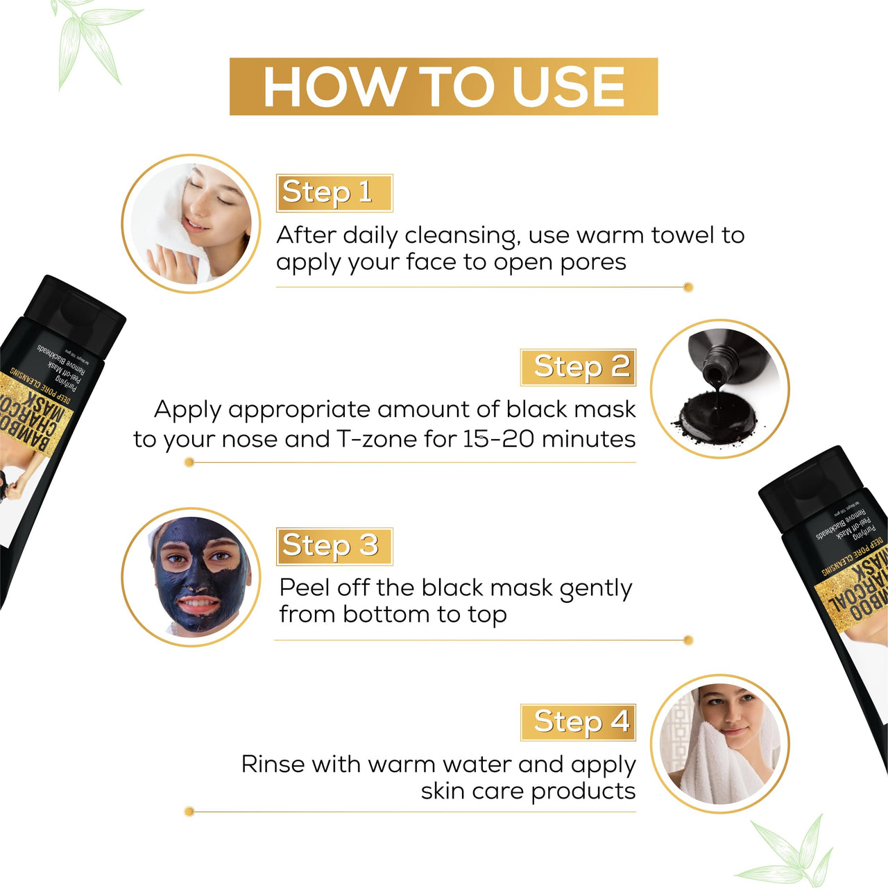 VCare Activated Charcoal Peel Off Mask for Women and Men Deep Pore Cleansing Skincare Kit | Removes Blackheads, Whiteheads and Deep Skin Purifying Face Mask -100g