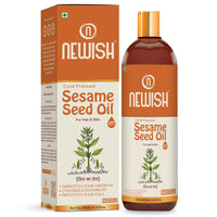 Newish Cold Pressed Sesame oil for Hair, Skin and Massage (Til Ka Tel/Til Oil,Gingelly oil,) 100% pure & natural 200ml