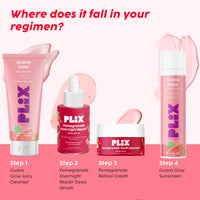 PLIX - THE PLANT FIX Pomegranate Overnight Repair Dewy Serum (30ml) for Ageless Younger Skin | Reduce Fine Lines & Wrinkles | Collagen Boosting, Hydrating Serum for Women & Men | Anti-ageing