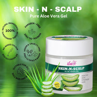 Iba Skin - N - Scalp Aloe Vera Gel for Face, Skin & Hair 100g | 100% Pure Aloe Vera Gel | For Hydrates, Moisturizes, Nourished and Glowing, Healthy Scalp and Stronger Hair | Halal Certified & Vegan