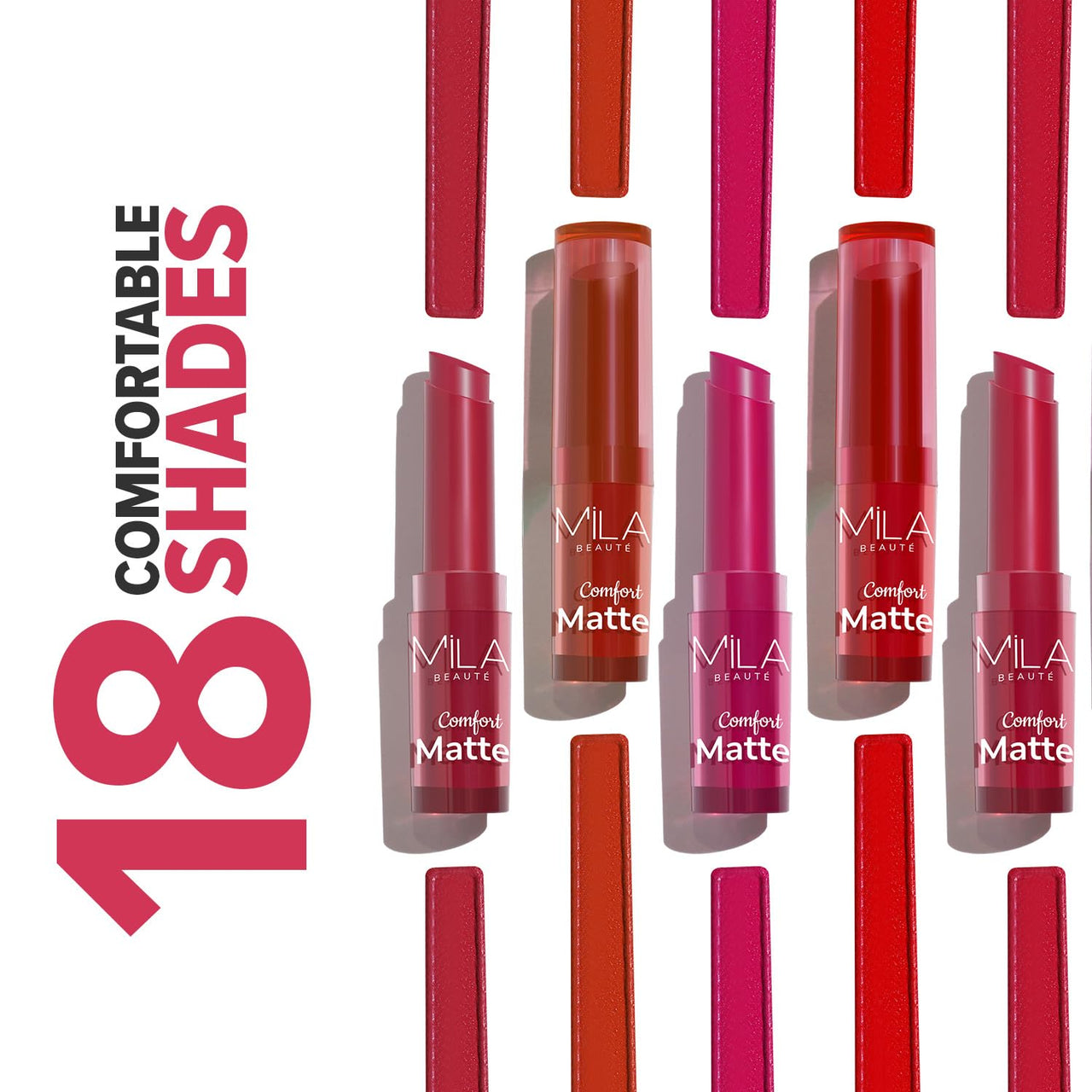 Mila Beauté Creamy Comfort Matte Long-Lasting Lipstick for Women | Highly Pigmented & Hydrating Lipstick with Jojoba | Single Swipe Application | Suitable for Indian Skin Tones - RUSTY BROWN