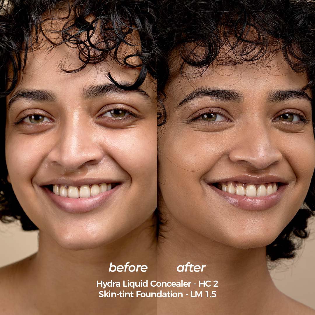 RUBY'S ORGANICS Liquid-Cream Concealer For Under-Eye Dark Circles & Pigmentation, Full Coverage, Cream With Bakuchiol, Easily Blendable, Highly Pigmented, Natural, All Indian Skin Types - HC2, 6.5Ml