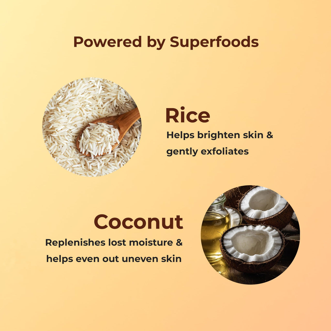 Naturali Radiant Glow Body Scrub With Rice & Coconut | Improves Skin Texture | Smoothens & Softens Skin | Paraben & Mineral Oil Free | 200g