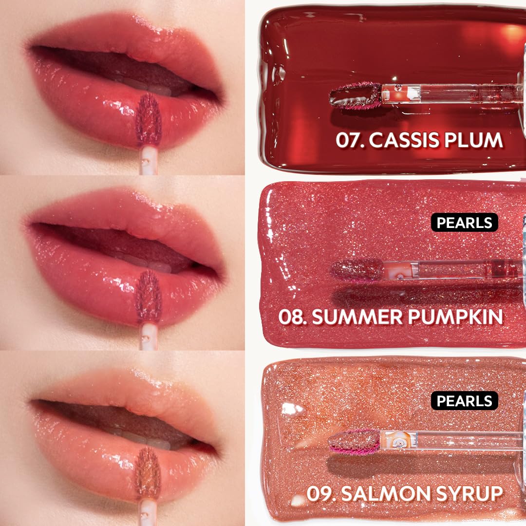 TIRTIR Waterism Tinted Lip Gloss #09 | SALMON SYRUP, 4 g – Kiss Ready Lipgloss | 12H Long Lasting Non Sticky Natural Tinted Glow | Korean Multiuse Cheek and Lip | Tint for Women gift