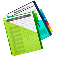 Avery Dividers for 3 Ring Binders, 8-Tab Binder Dividers, Two-Pocket Plastic Binder Dividers, Insertable Big Tabs, Multicolor, 3 Sets (71907)