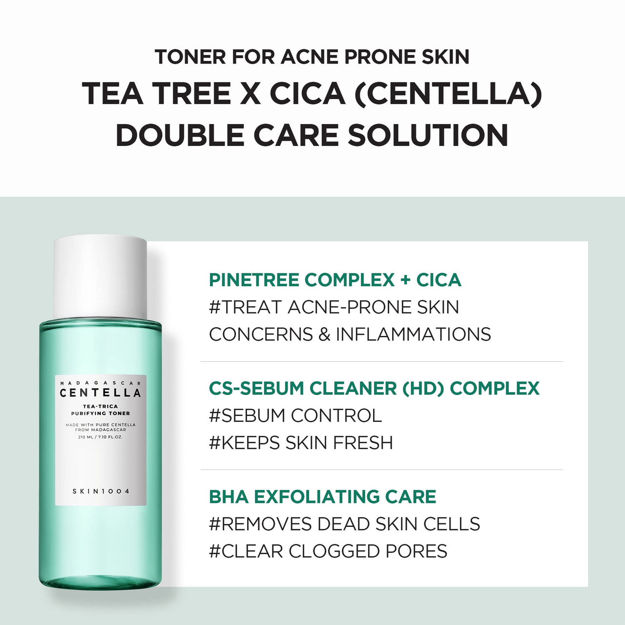 SKIN1004 Madagascar Centella Tea-Trica Purifying Toner, 210ml