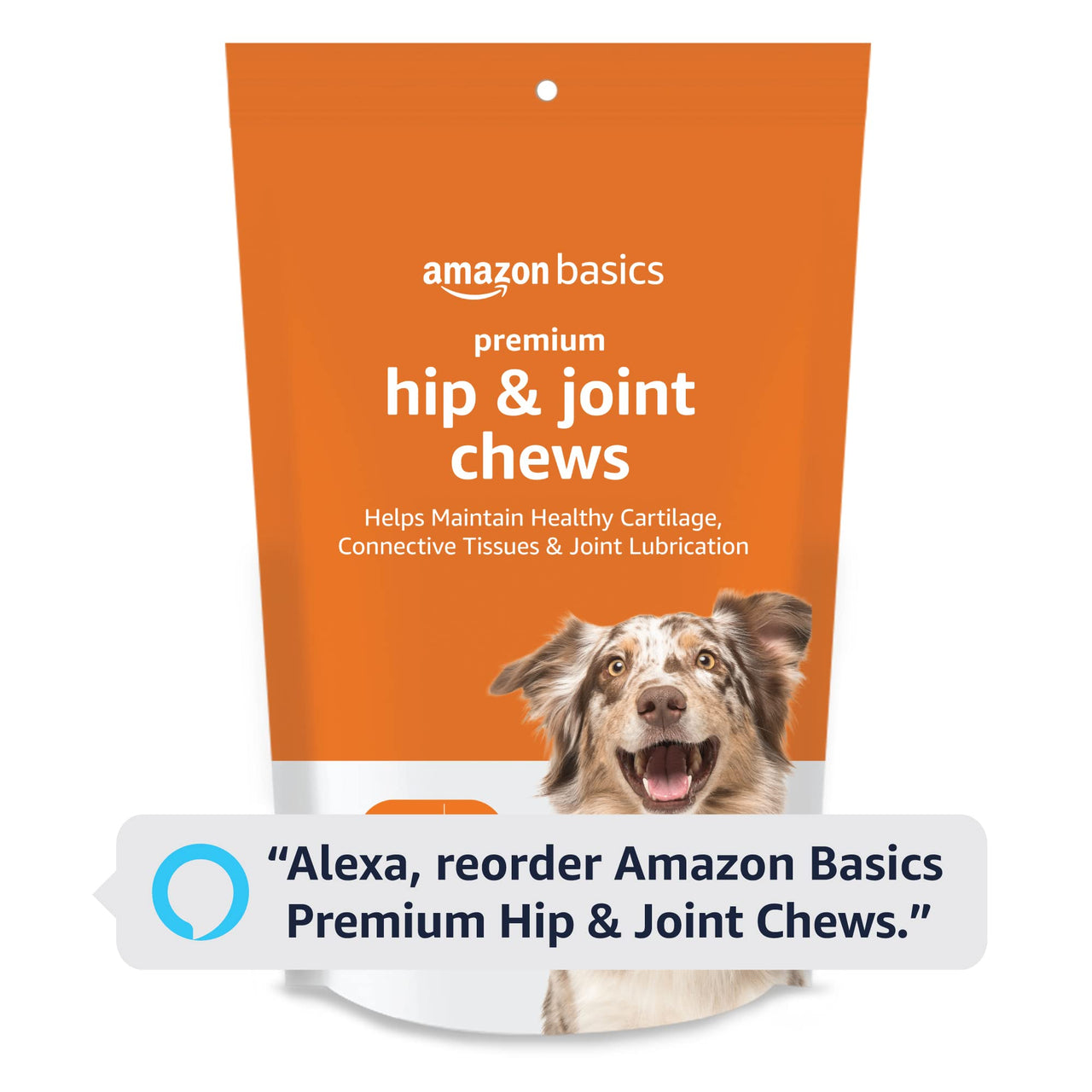Basics Premium Dog Hip & Joint Supplement Chews with EPA and DHA, Chicken Liver Flavor, 120 Count (Previously Solimo) 120 Count (Pack of 1)