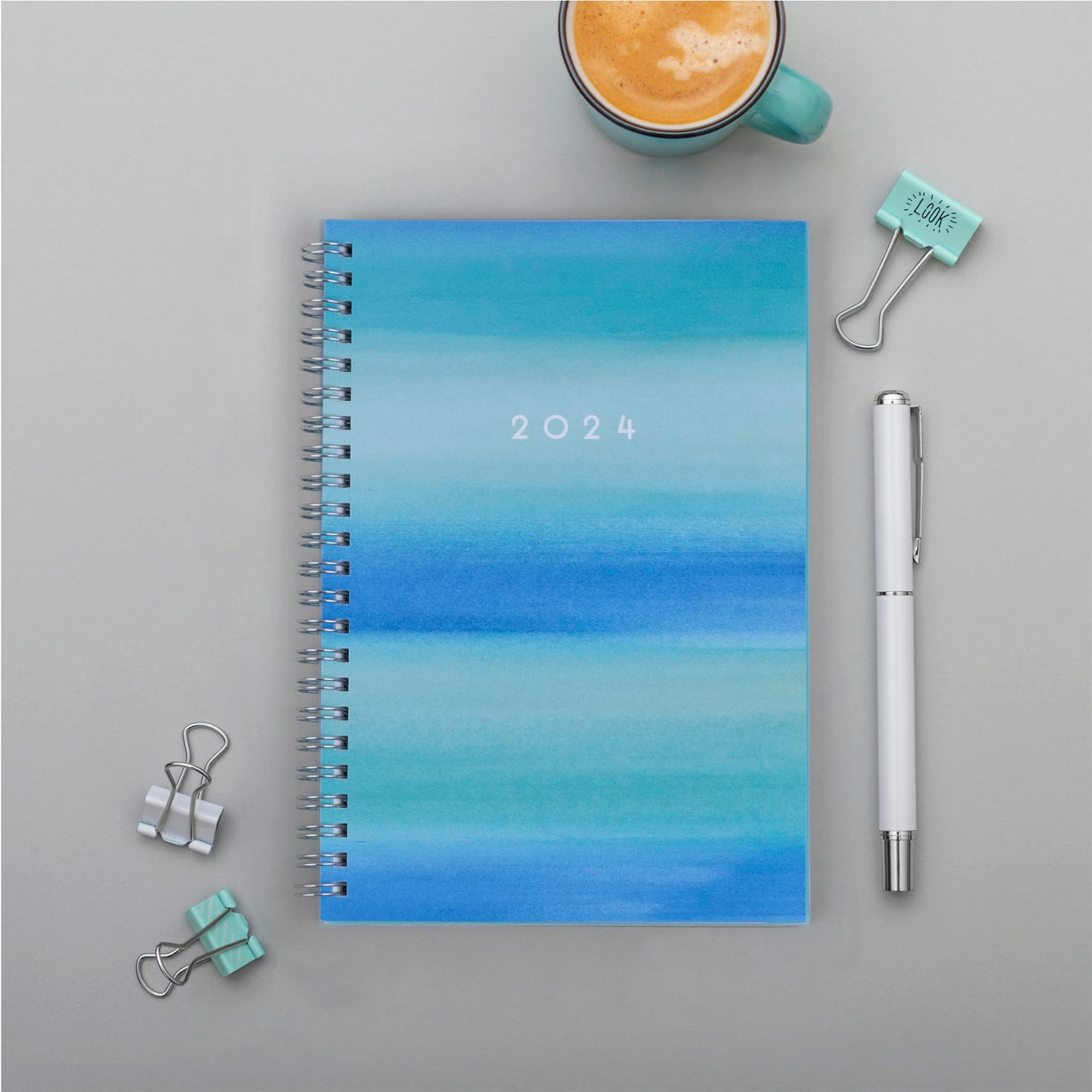 Blue Sky 2024 Weekly and Monthly Planner, January - December, 5" x 8", Frosted Cover, Wirebound, Chloe (144734) New Version