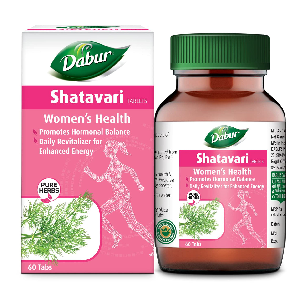 Dabur Shatavari Tablets | Women's  Wellness | Hormonal Balance Supplement - 60 tablets