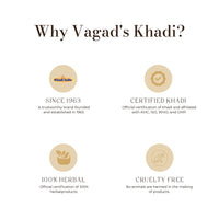 VAGAD'S KHADI HERBAL GRAMODAYA Black Mehndi, Henna, 300g - Black (Pack of 3)