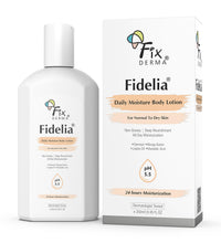 Fixderma Fidelia Daily Moisture Body Lotion | Moisturizer for Face & Body | Body Lotion for Winter | Body Lotion for Women & Men | Body Lotion for Dry Skin with Jojoba Oil & Oatmeal - 250Ml