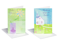 American Greetings Easter Cards with Envelopes, Church and Flower (6-Count)