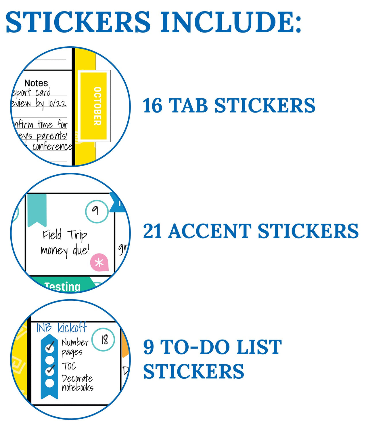 Carson Dellosa Happy Place Teacher Lesson Planner With Stickers, 8" x 11" Undated for Classroom Organization and Boho Rainbow Décor