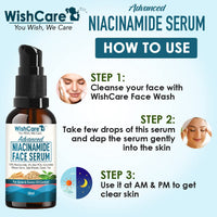 WishCare Advanced 12% Niacinamide Serum for Acne, Acne Marks, Blemishes & Oil Balancing with 2% Zinc, Ceramide Oats, Green Tea - 30ml, Natural (WCNS30)