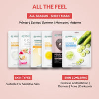 MIRABELLE COSMETICS KOREA Sensitive Skin Facial Sheet Mask (Pack of 6)