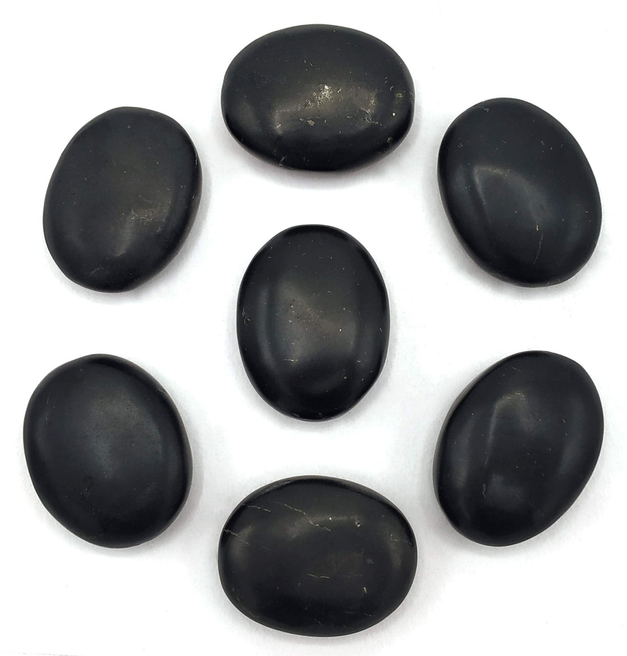 Shungite Palm Stone - Massage Worry Stone for Natural Body Chakra Balancing, Reiki Healing and Crystal Grid Shungite