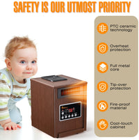 Portable Space Heater with Humidifier, 1500-Watt DR-968H w/ Humidifer