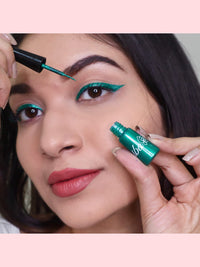 Iba Eye Talk Liquid Eyeliner - 03 Glamorous Green | 18 Hr Waterproof, No Fade & Smudge proof Eye Makeup | Quick Drying | Matte Finish | Halal Certified & Vegan Makeup