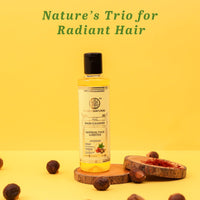 Khadi Natural Saffron, Tulsi & Reetha Hair Cleanser | Dandruff-Free, Thick Hair Care | Strengthens Roots, Adds Volume | No Sulphates | For all hair types | 210 ml