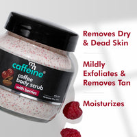 mCaffeine Berries & Coffee Body Scrub for Tan Removal | Creamy Body Scrub for Dry Skin | Exfoliating Scrub for Body for both Women and Men - 200gm