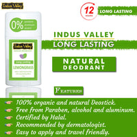 Indus Valley Combo Of Lavender And Lemongrass Deodorant Stick For Women, 50 G (Pack Of 2)
