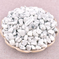 SigMntun Howlite Crystal Chips Bulk, Natural, 10 oz (283g) Healing Crystals for Reiki Chakra Meditation Energy Balancing Therapy, Tumbled Stones for Crafts Decorative Rocks for Planters 10 Oz - Howlite
