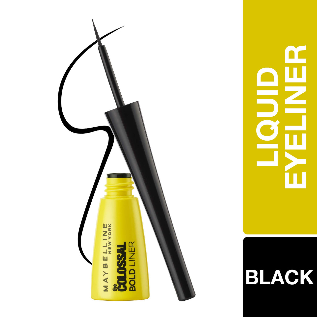 Maybelline New York Colossal Bold Eyeliner, Black, 3G And Maybelline New York Color Sensational Creamy Matte Lipstick, 690 Siren In Scarlet, 3.9G