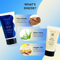 Arata Advanced Curl Care Curly Hair Gel (150 ML) and Styling Hair Gel (150 ML) | Defines Curl Pattern | Strong and Soft Hold | Enhances Texture, Volume and Shine