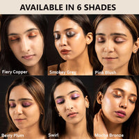 Lavenza Liquid Metallic Eyeshadow |Smokey Eyes in One Swipe| Vegan, Long-Lasting, Crease Proof, Smudge Proof |Smokey Grey Colour Pop | Silicone Free, Talc Free 3.5 Ml